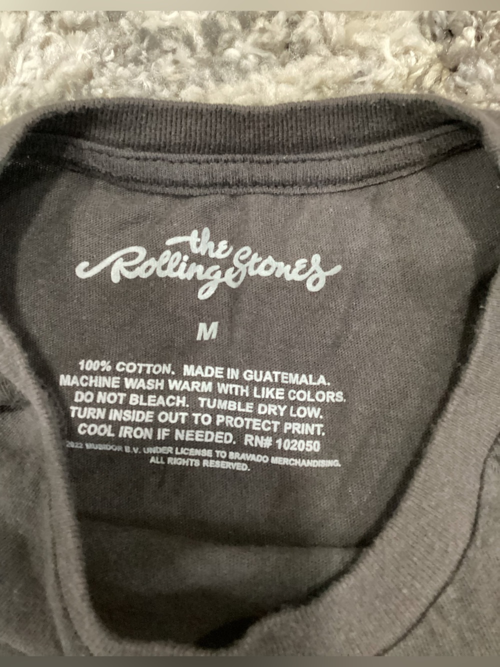 The Rolling Stones Black Tank Top with Red, Blue & White Tongue - Picture 2 of 2